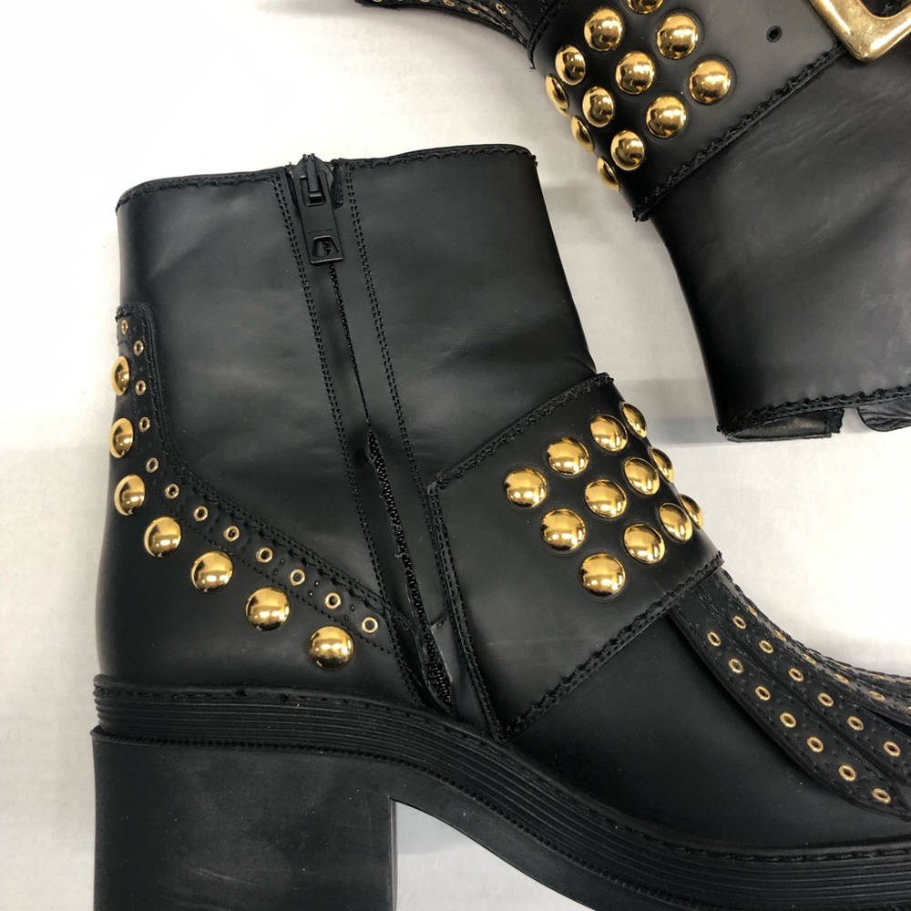 Burberry Whitchester studded buckle leather booties, EUC - Picture 8 of 16